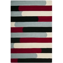 SAFAVIEH Soho Proinsias Striped Area Rug, Ivory/Multi, 5' x 8'