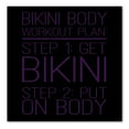 thumbnail image 1 of DistinctInk Custom Bumper Sticker - 3" x 3" Decorative Decal - Black Background - Bikini Body Workout Plan Get Bikini Put On Body, 1 of 2