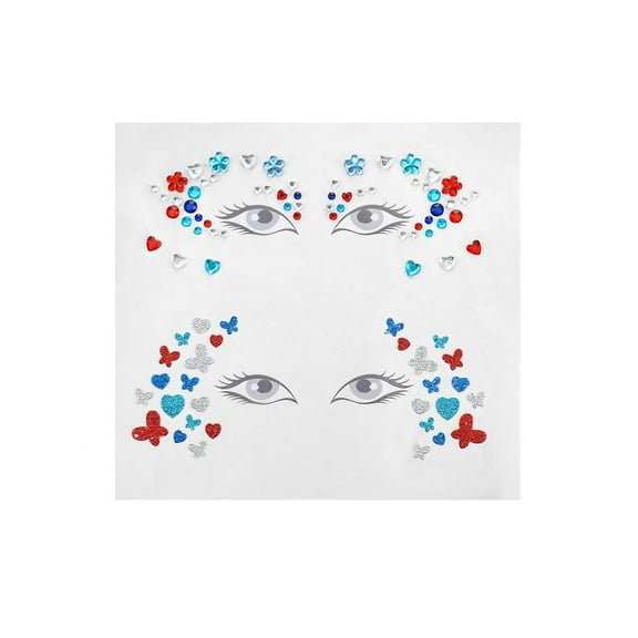 Way to Celebrate Americana Butterfly Motif Temporary Tattoos