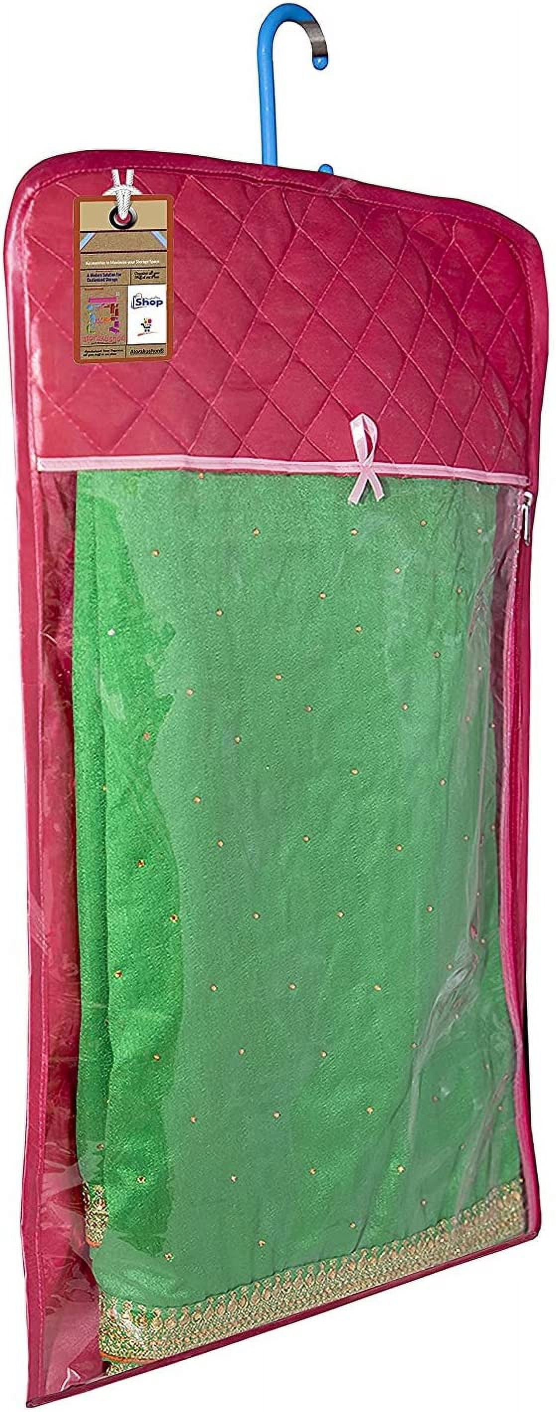 atorakushon 30'' Hanging Garment Suit Bags Storage Clothes Cover with Clear Window Zipper Closet for Tuxedos Shirts Fur Coats Pack of 12 Pink