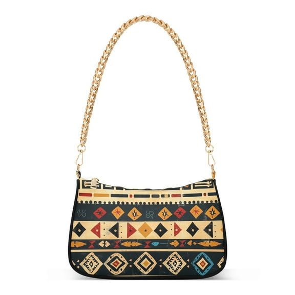 Ryvnso Boho Tribal Ethnic Womens Chain Shoulder Bag Tote Handbags Clutch Hobo Purse with Zipper for Travel