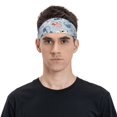 thumbnail image 4 of Uemuo Cute Chameleons On Blue Printed Sports Headbands for Men Women,Moisture Wicking Workout Headband, Sweatband Headbands,Non-slip Workout Gym Yoga Headband, 4 of 9