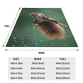 thumbnail image 3 of Fotbe Squirrel Manta de Franela Acolchonada con Estampado, Súper Suave y Esponjosa, Extra Grande para Sofá, Cama, Uso Todo el Año-80"x60", 3 of 7