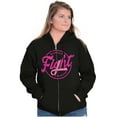thumbnail image 5 of Breast Cancer Fight Warrior Courage Zip Hoodie Sweatshirt Women Brisco Brands M, 5 of 6