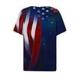 thumbnail image 4 of VerPetridure American Flag Shirt Women 4th of July Patriotic T Shirt Funny Stars Stripes Graphic Tee Independence Day T-Shirt Top, 4 of 5