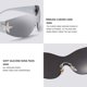 thumbnail image 4 of Gafas de sol LIKSMU sin montura Y2K Fashion con lentes plateadas espejadas, 4 of 6