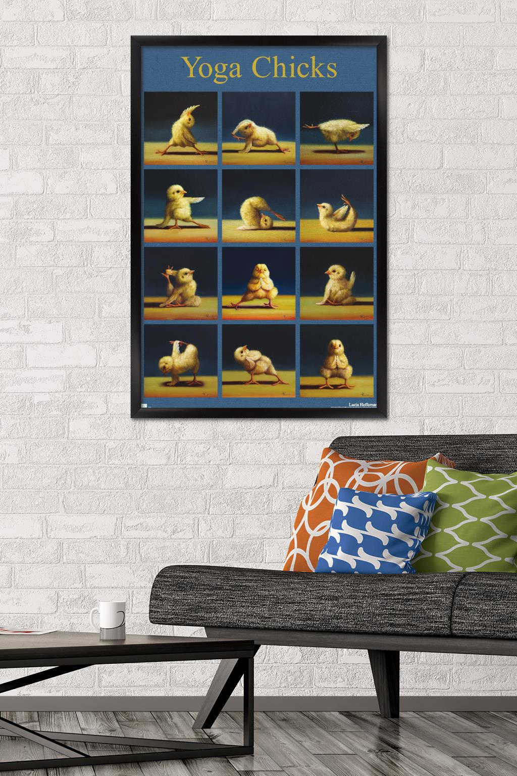 Lucia Heffernan Art - Yoga Chicks Wall Poster, 22.375" x 34" Framed