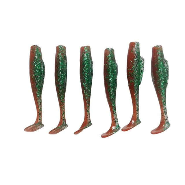 6.7Cm/2.3G 6Pcs Fishing Lure Soft Plastic Paddle Tail Swimbait Bass Wobblers