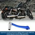 thumbnail image 5 of Folding Motorcycle Gear Shifter Lever for Bosuer 125 Aluminum Alloy Pedal Shift Lever Arm Blue Lever Silver Tone Head, 5 of 6