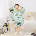 thumbnail image 6 of FORMRS Wearable Blanket Hoodie with Sleeves for Kids Cozy Flannel Sweatshirt, Space Patterns, 6 of 7