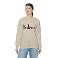 thumbnail image 4 of Believe Christmas Tree Design Unisex Heavy Blend™ Crewneck Sweatshirt, 4 of 5