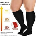 thumbnail image 3 of Plus Size Compression Socks for Women Men 20-30 mmHg 2xl 3xl 4xl , Wide Calf High Tights Long SocksStockings Best Support for Circulation, Running, 3 of 7
