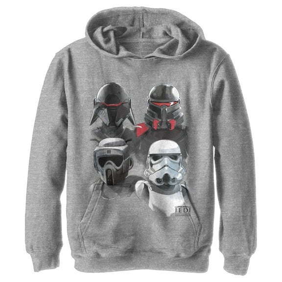 Boy's Star Wars Jedi: Fallen Order Darth Vader's Inquisitor Squad  Pull Over Hoodie Athletic Heather Medium
