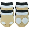 thumbnail image 2 of ToBeInStyle Women's Pack of 6 Butt Boosting Padded Panties - Basic Colors - Small, 2 of 7