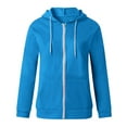 thumbnail image 5 of Aloohaidyvio Ladies Hoodie Full Zip Long Sleeve Lightweight Sweatshirts Pockets Jacket Coat, 5 of 6