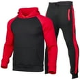 thumbnail image 1 of Mens Jogging Suit Sports Hoodie Set Two-Piece Jacket With Hood And Pockets, 1 of 8