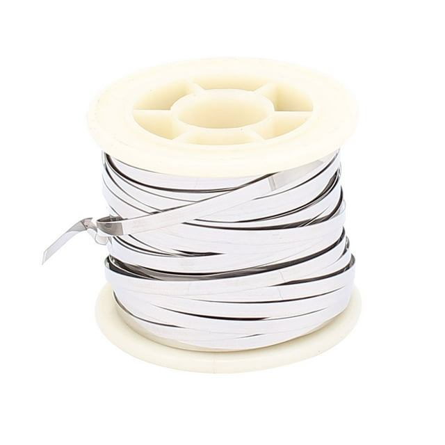 Unique Bargains 15M 49Ft 0.2x3mm Nichrome Flat Heater Wire for Heating Elements
