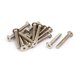 thumbnail image 1 of sourcing map M6X40mm Tornillo Chapado En Níquel De Metal De Muebles De Cabeza Hexagonal 16Pcs, 1 of 3