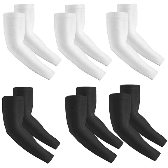 6 Pack Sun Protection Arm Sleeves - Compression Arm Sleeve, UV Arm Sleeves Men, Women - Golf Cooling Sleeves