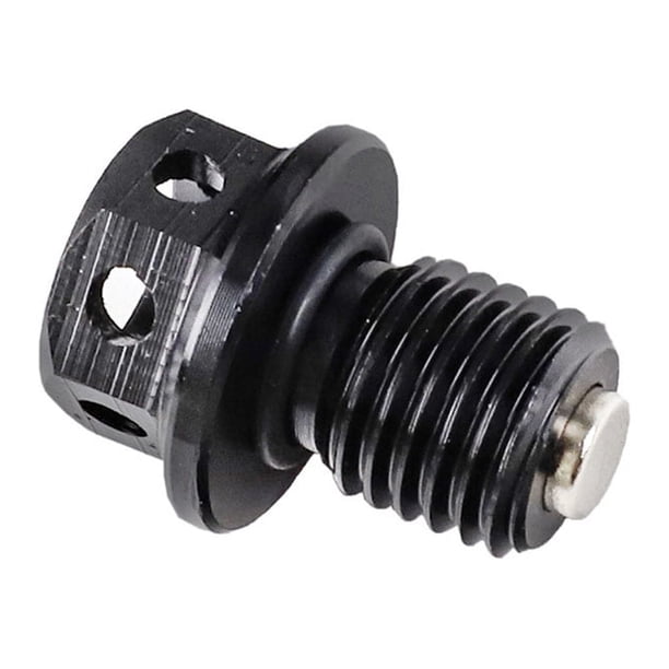 Kenally Tornillos de tuerca de drenaje de aceite para motocicleta M12 ATVs, tornillos de Metal para modificación de motocicleta, mantenimiento Accesorios para motos Negro