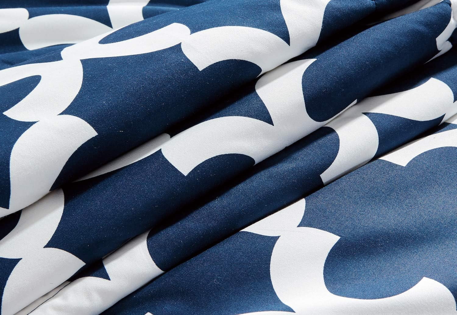 Comforter with 1 Pillow Sham Goose Down Alternative Ultra Soft Microfiber Navy Color Twin Size
