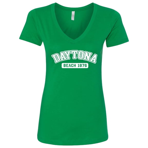 Inktastic Daytona Beach 1876 Women's V-Neck T-Shirt
