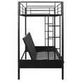 thumbnail image 3 of 2 in 1 Twin Over Full Metal Bunk Bed Frame, Multi-Function, with Ladder and Guardrail, 40.9" x 77.9",Black, 3 of 7