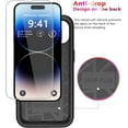 thumbnail image 4 of for iPhone 14 Pro Max Case [Shockproof] [Dropproof] [with Tempered Glass Screen Protector + Camera Lens Protector],Heavy Duty Protection Phone Case for Apple iPhone 14 Pro Max (Black), 4 of 8