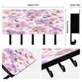 thumbnail image 2 of Decorative Key Holder Organizer Wall Mounted with 5 Hooks for Keys Mail (7.1 x 4.1 Inches) Lavender and Pink Flowers, 2 of 6