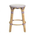 thumbnail image 2 of Butler Specialty Company Tobias Rattan Round 24" Counter Stool -White And Purple, 2 of 3