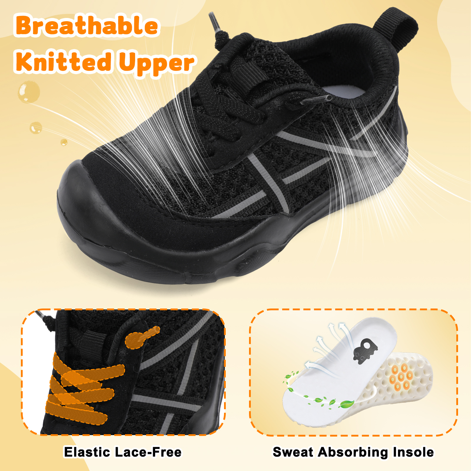 Barerun Toddler Pull-On Knit Walking Shoes photo 6