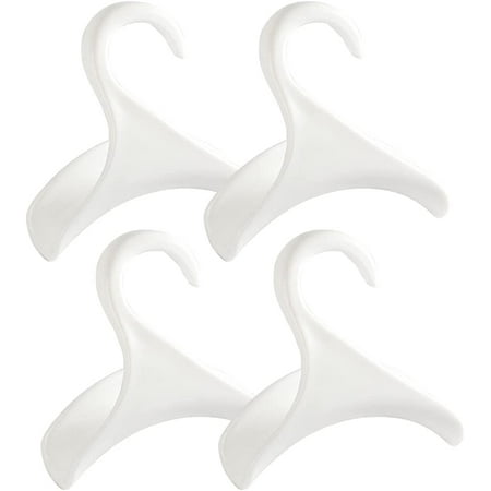 

Tutuviw Purse Handbag Hanger Hook Purse Handbag Closet Organizer Storage Hook Plastic Closet Rod Hanger Rack Holder 4 Pack-White
