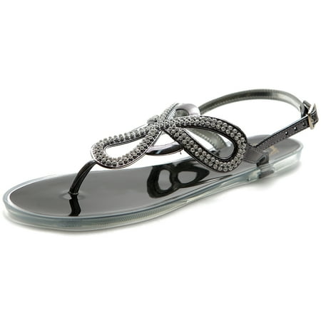 

Ollio Women s Shoes Crystal Beads Thong Ankle Strap Flip Flops Jelly Flat Sandals ML020