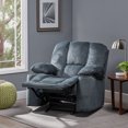 thumbnail image 2 of GDF Studio Brentwood Contemporary Fabric Pillow Tufted Recliner, Steel Gray and Black, 2 of 6