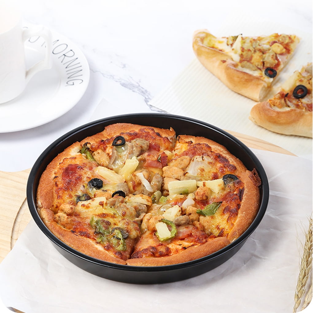 Healthy and Durable Kitchen oven Baking Tray 25cm Carbon Steel Non-Stick Pizza Mold Round Pizza Tray Multi-Functional 