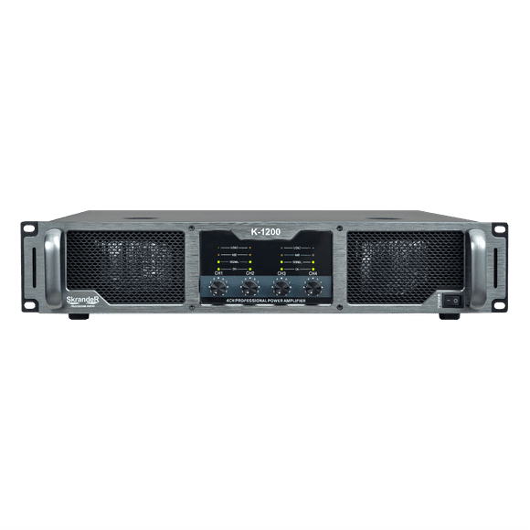 Amplificador Skrander K-1200 1200wx4 Hibrido Super Subwoofer Negro 1.2 Kw