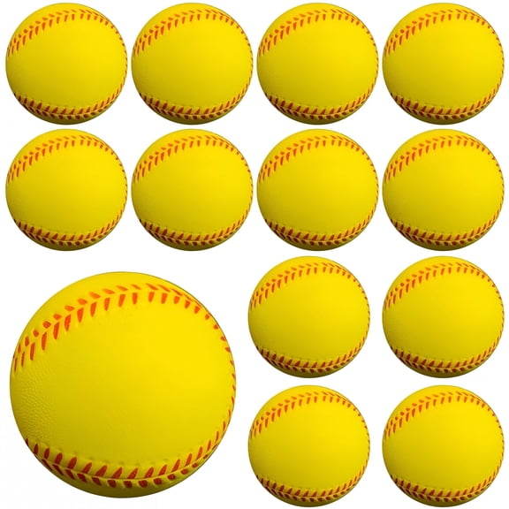 BESTSKY 12 Pack Foam Training Baseballs, Soft PU Practice Balls