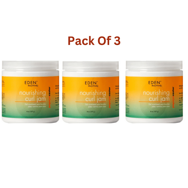 EDEN BODYWORKS Papaya Castor Nourishing Curl Jam (8oz) Pack of 3
