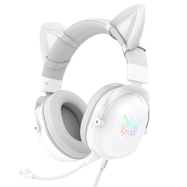Onikuma computadora con cable auricular auriculares auriculares 360 grados girando auriculares omnidireccional bajo demora escritorio pc accesorio blanco kenally EL005815-03B