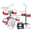 thumbnail image 1 of Set Drum Set Jazz Drum Kit with Stool 7 Drums Musical Percussion Instruments for Beginner Holiday Gifts Thickened PVC Drumhead Easy Installation, 1 of 7