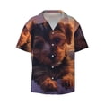 thumbnail image 3 of Goofa Puppy Lying On A Cloud Printed Men's Casual Short-sleeved Shirt,Lightweight Breathable Button-down,Summer Casual men's top,Versatile Fashion shirt-3X-Large, 3 of 7