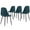 Blue, variant on Gymax Dining Chairs Set of 4 Upholstered Fabric Chairs W/Metal Legs for Living Room Grey