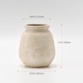 thumbnail image 3 of SIDUCAL Ceramic Rustic Farmhouse Vase | 7.3 Inch Pottery Decorative Flower for Home Decor | Sand Glaze Finish Boho Vase for Table, Living Room, Bathroom Decoration, Shelf Decor, Mantel, White, 3 of 9