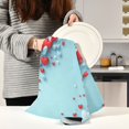 thumbnail image 6 of Kitchen Towel 28x18 Inches x1，Plate Towel, Decorative Towel, Napkin, Tea Towel Tea Towels For Kitchen Dish Cloths & Dish Towels Beautiful Blue Heart Pattern, 6 of 7