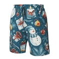 thumbnail image 4 of Salouo Christmas Snowman Gift Pattern Swim Trunks for Men,Men's Hawaiian Bathing Suit Swimsuits Quick Dry Swimming Board Shorts Beach Shorts with Pockets-Medium, 4 of 6