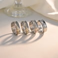 thumbnail image 2 of Rotating Titanium Steel Ring: Concave Three-Ring Design, Electroplated Finish, Unisex (Size 7-12), 2 of 5