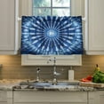 thumbnail image 5 of Tie Dye Blue Kitchen Curtains 36 Inch Short Tier Curtains for Small Windows Half Window Treatments for Living Room Bedroom 2 Panels, 5 of 6