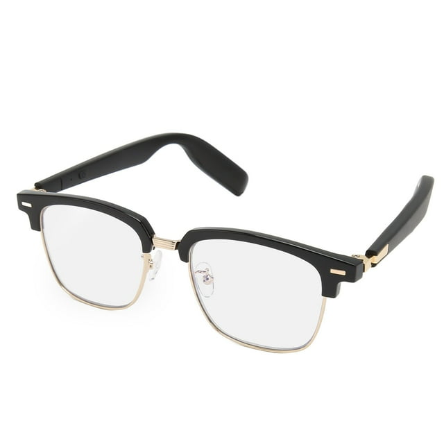 Music Glasses, Smart Glasses IP67 Waterproof Open Ear Speaker Hands Free Calling Human Body Sensing for Running