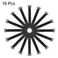 thumbnail image 4 of Uxcell 12" Envoltura de cable negra con gancho y bucle con hebilla, bridas reutilizables de 16 piezas, 4 of 5