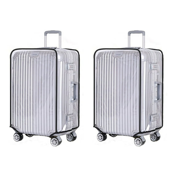 unbranded 2pcs Transparent Travel Luggage Case Cover Suitcase Trolley Case Protective Bag Dustproof Protector (28 Inches)